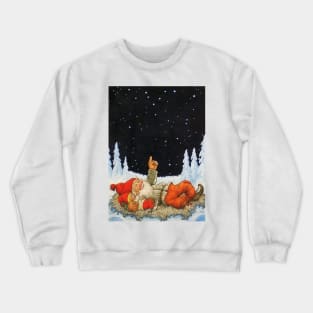 “Under the Stars” Gnomes by Jenny Nystrom Crewneck Sweatshirt